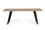 Giner y Colomer Mesa de Comedor Acacia Natural con Patas de Metal Negro 205 cm